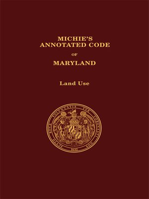 cover image of Michie's Annotated Code of Maryland